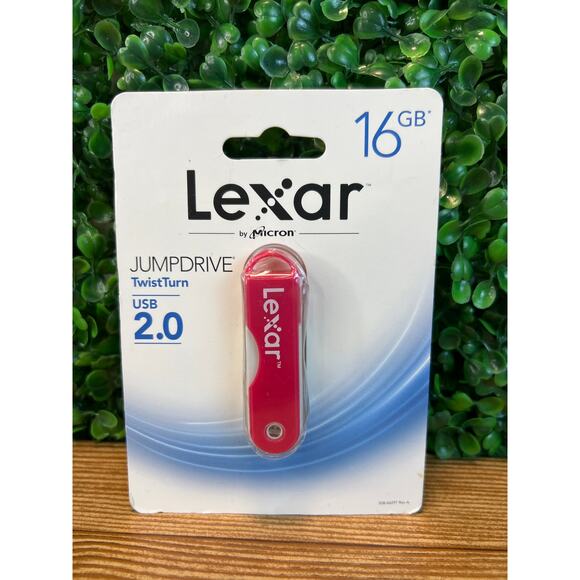New Lexar Pink JumpDrive TwistTurn 16GB High Speed USB Jump Drive NIB - Picture 1 of 5